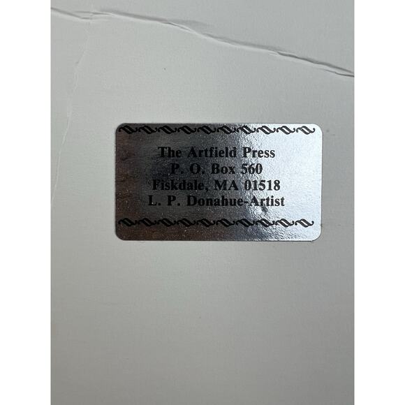 Vintage Leo P Donahue Art Etching New England Winter Stream Signed #158/250 Mat - Picture 10 of 10